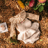 Ruffle Collar Onesie || Natural