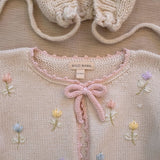 Embroidered Bolero || Pink & Natural