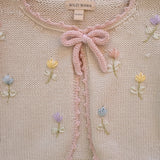 Embroidered Bolero || Pink & Natural