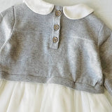 Milan Knit Baby Tutu Dress || Heather Grey