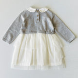 Milan Knit Baby Tutu Dress || Heather Grey