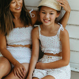 Women's Smocked Bikini || Vintage Flowers