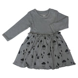 Clouds Twirl Dress || Rain