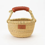 Kandiga Mini Bolga Basket || Red Brown Handle
