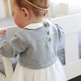Milan Knit Baby Tutu Dress || Heather Grey