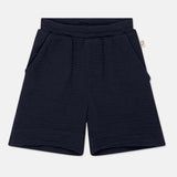 Gauze Bermuda Shorts || Dark Blue