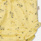 Muslin Floral Baby Bloomers || Yellow