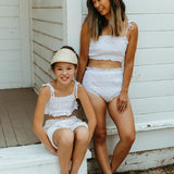 Women's Smocked Bikini || Vintage Flowers