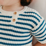 Heritage Knit Top || Ocean Stripes