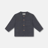 Linen Baby Shirt || Anthracite