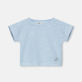 Slub Dropped Shoulder Baby T-Shirt || Blue