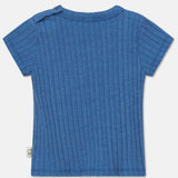 Rib Basic Baby T-Shirt || Blue