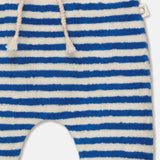 Toweling Stripe Baby Pants || Blue