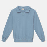 Double Face Polo Sweatshirt || Sky Blue