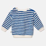 Toweling Stripe Baby Sweatshirt || Blue