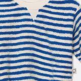 Toweling Stripe Baby Sweatshirt || Blue