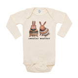 Organic Unbleached Long Sleeve Onesie || Sweater Weather