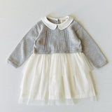 Milan Knit Baby Tutu Dress || Heather Grey