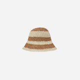 Rafia Bucket Hat || Redwood Stripe